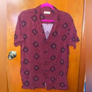 Male printed button down shirt